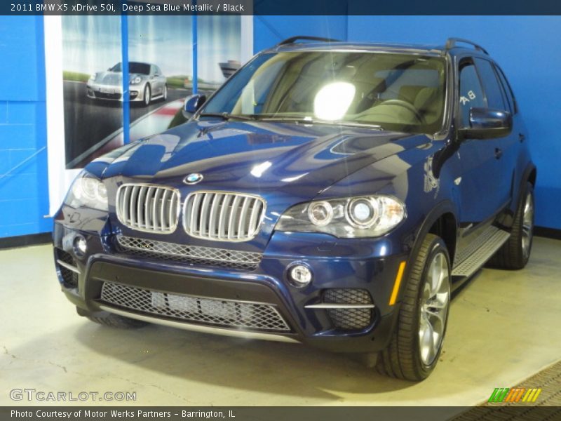 Deep Sea Blue Metallic / Black 2011 BMW X5 xDrive 50i