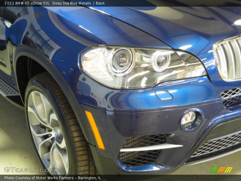 Deep Sea Blue Metallic / Black 2011 BMW X5 xDrive 50i