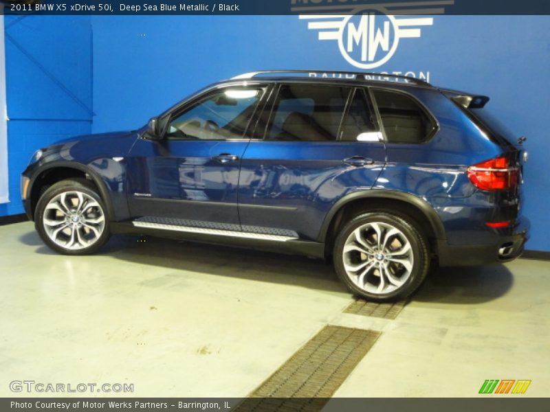 Deep Sea Blue Metallic / Black 2011 BMW X5 xDrive 50i