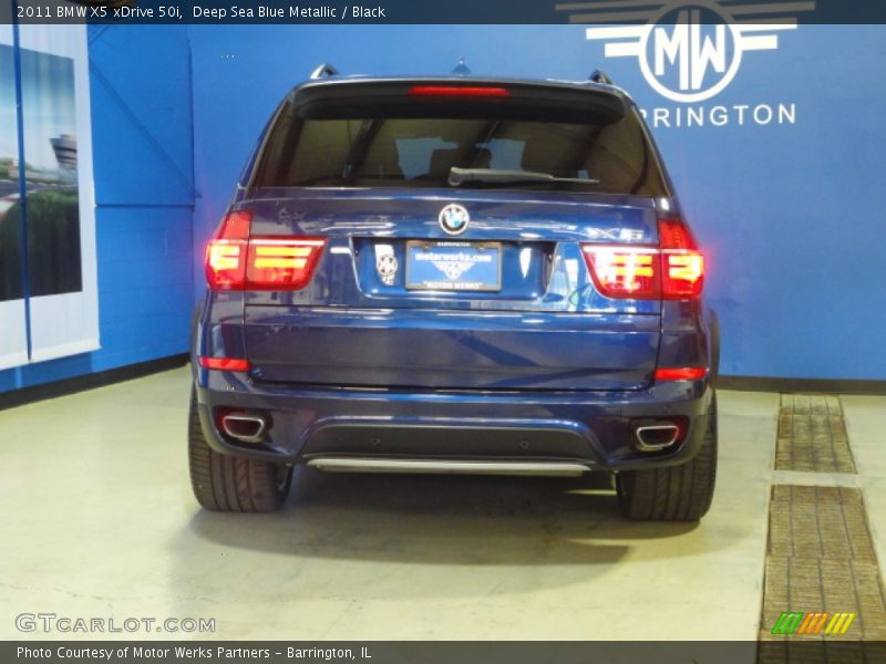 Deep Sea Blue Metallic / Black 2011 BMW X5 xDrive 50i