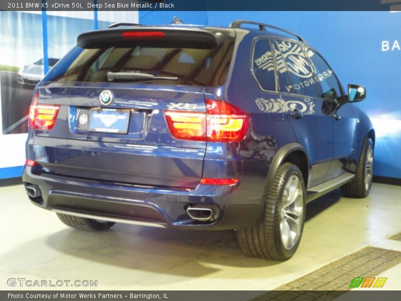 Deep Sea Blue Metallic / Black 2011 BMW X5 xDrive 50i