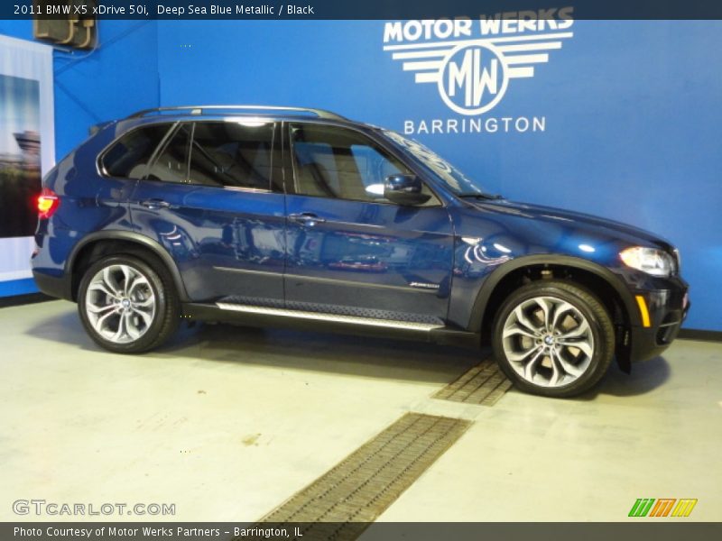 Deep Sea Blue Metallic / Black 2011 BMW X5 xDrive 50i