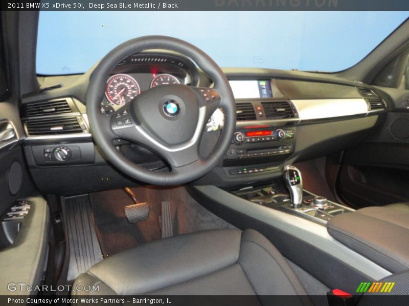 Deep Sea Blue Metallic / Black 2011 BMW X5 xDrive 50i