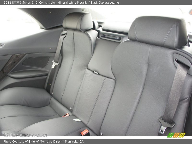 Mineral White Metallic / Black Dakota Leather 2012 BMW 6 Series 640i Convertible
