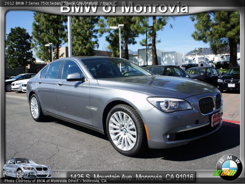 Space Grey Metallic / Black 2012 BMW 7 Series 750i Sedan