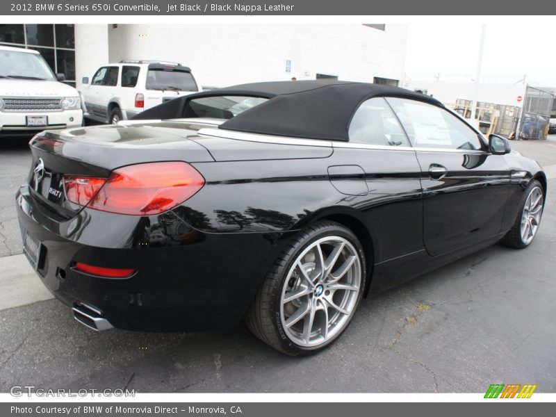 Jet Black / Black Nappa Leather 2012 BMW 6 Series 650i Convertible