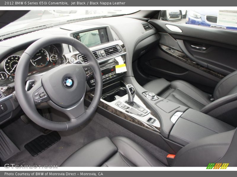 Jet Black / Black Nappa Leather 2012 BMW 6 Series 650i Convertible