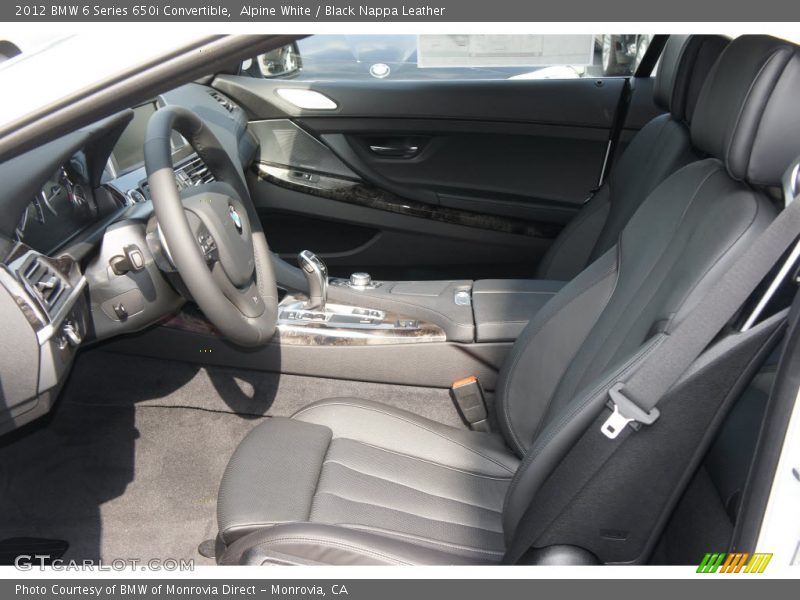 Alpine White / Black Nappa Leather 2012 BMW 6 Series 650i Convertible