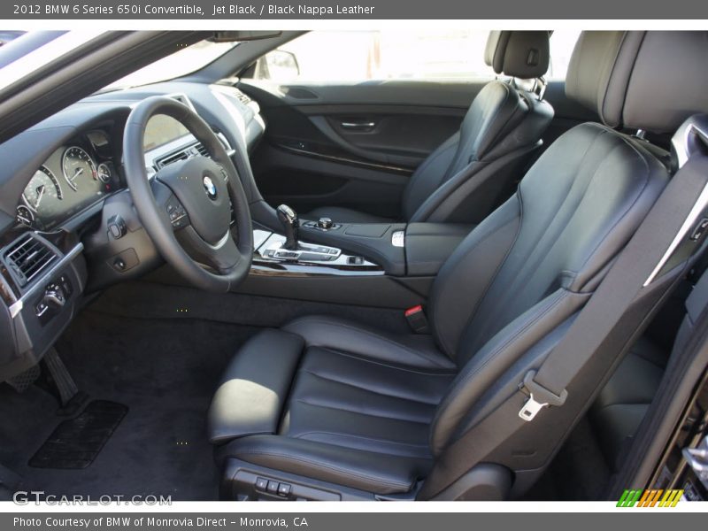 Jet Black / Black Nappa Leather 2012 BMW 6 Series 650i Convertible