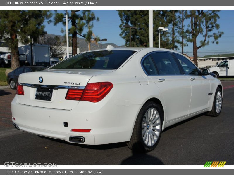 Alpine White / Black 2012 BMW 7 Series 750Li Sedan