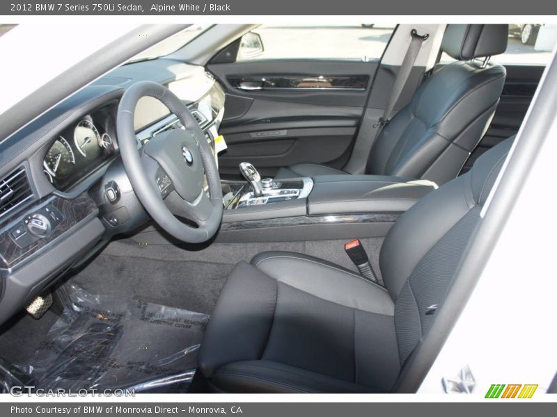 Alpine White / Black 2012 BMW 7 Series 750Li Sedan