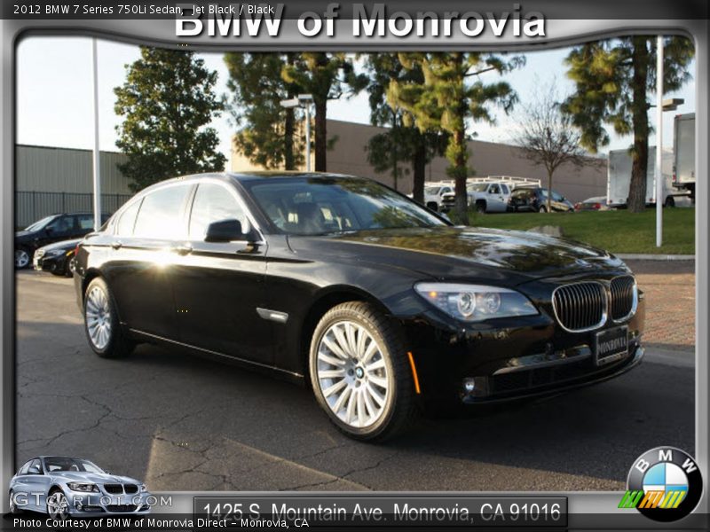 Jet Black / Black 2012 BMW 7 Series 750Li Sedan