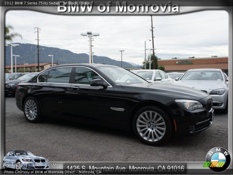 Jet Black / Black 2012 BMW 7 Series 750Li Sedan