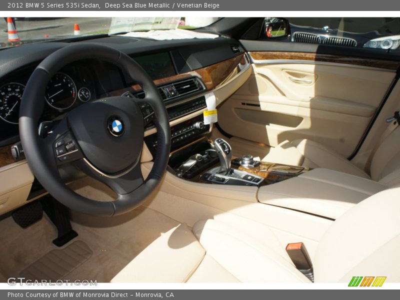 Deep Sea Blue Metallic / Venetian Beige 2012 BMW 5 Series 535i Sedan