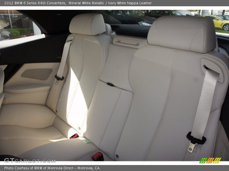Mineral White Metallic / Ivory White Nappa Leather 2012 BMW 6 Series 640i Convertible