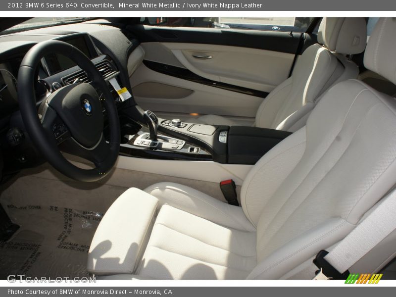  2012 6 Series 640i Convertible Ivory White Nappa Leather Interior