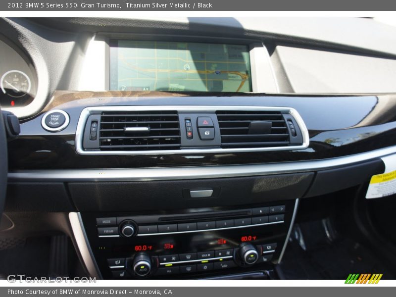 Titanium Silver Metallic / Black 2012 BMW 5 Series 550i Gran Turismo