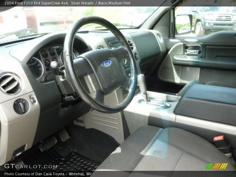 Silver Metallic / Black/Medium Flint 2004 Ford F150 FX4 SuperCrew 4x4