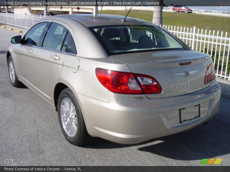 Light Sandstone Metallic / Dark Khaki/Light Graystone 2008 Chrysler Sebring Touring Sedan