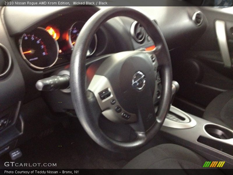 Wicked Black / Black 2010 Nissan Rogue AWD Krom Edition