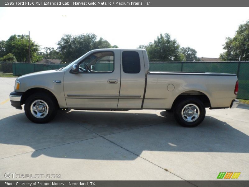 Harvest Gold Metallic / Medium Prairie Tan 1999 Ford F150 XLT Extended Cab