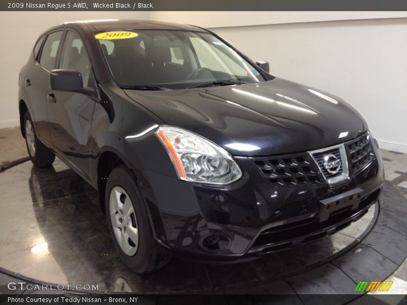 Wicked Black / Black 2009 Nissan Rogue S AWD