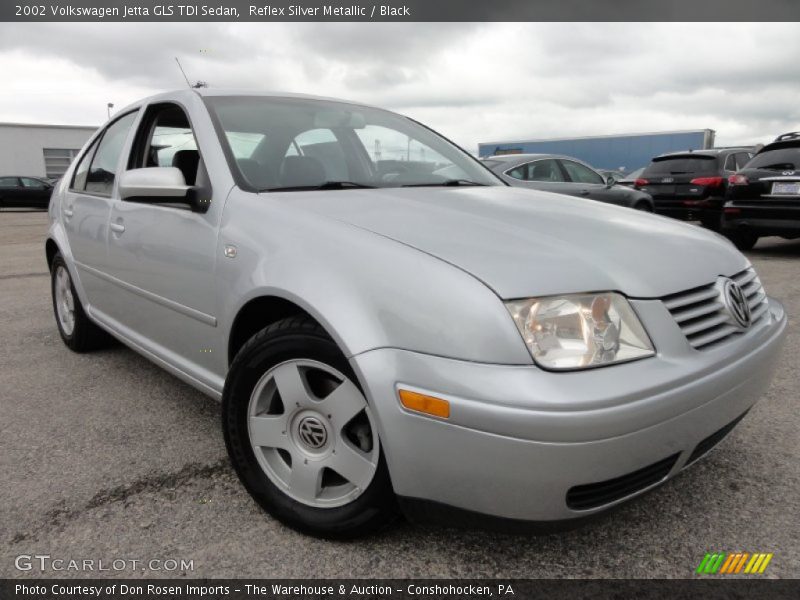 Reflex Silver Metallic / Black 2002 Volkswagen Jetta GLS TDI Sedan