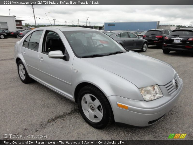 Reflex Silver Metallic / Black 2002 Volkswagen Jetta GLS TDI Sedan