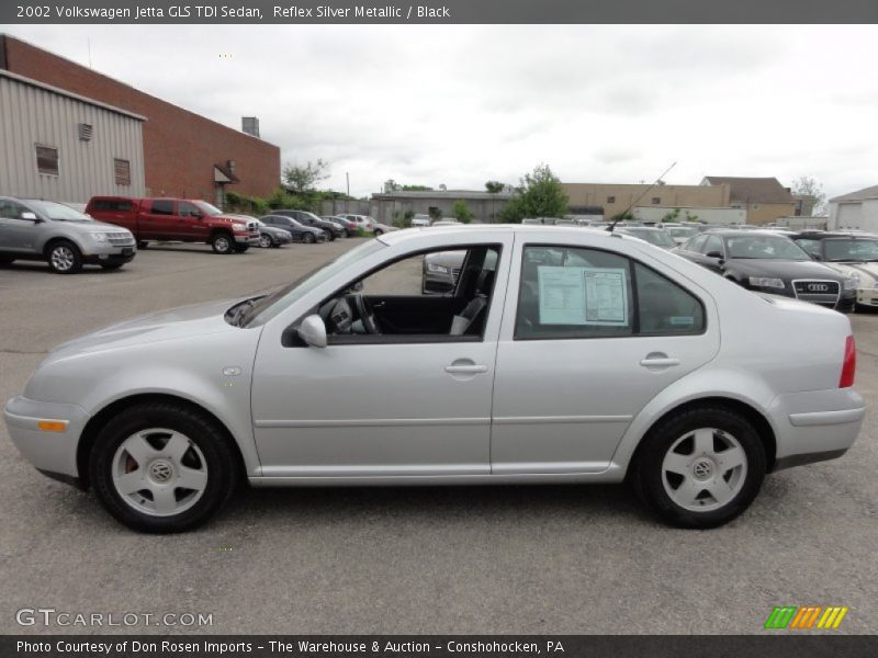 Reflex Silver Metallic / Black 2002 Volkswagen Jetta GLS TDI Sedan