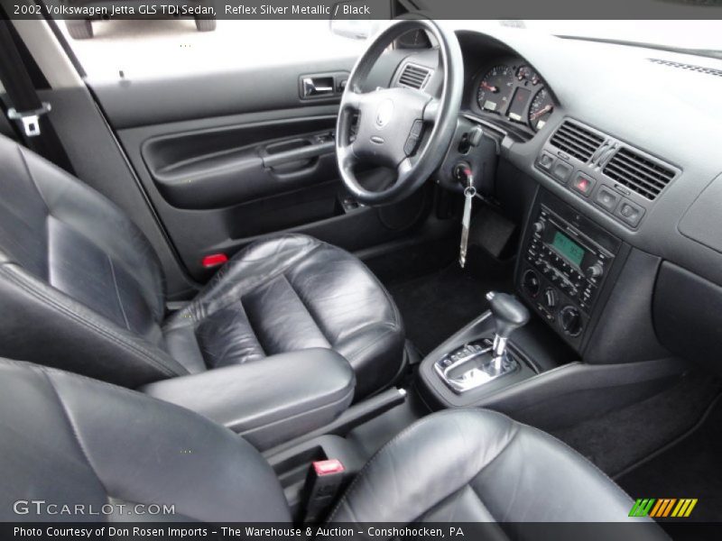 Reflex Silver Metallic / Black 2002 Volkswagen Jetta GLS TDI Sedan