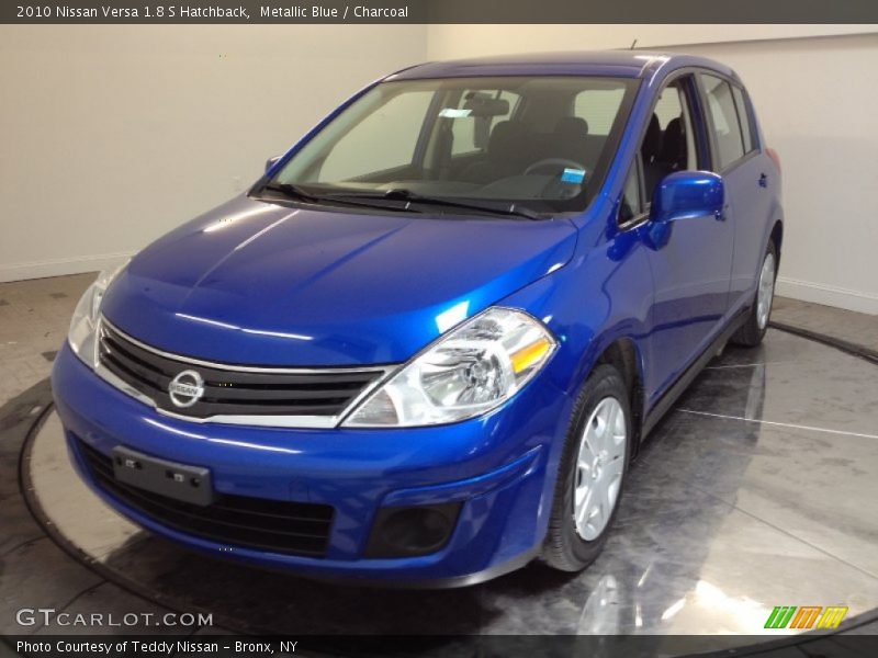 Metallic Blue / Charcoal 2010 Nissan Versa 1.8 S Hatchback