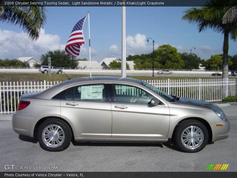 Light Sandstone Metallic / Dark Khaki/Light Graystone 2008 Chrysler Sebring Touring Sedan