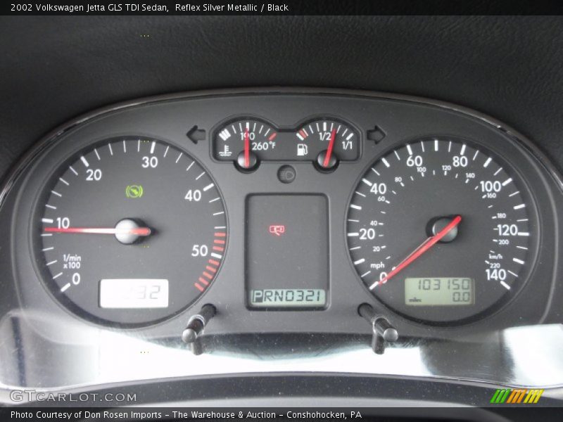 Reflex Silver Metallic / Black 2002 Volkswagen Jetta GLS TDI Sedan