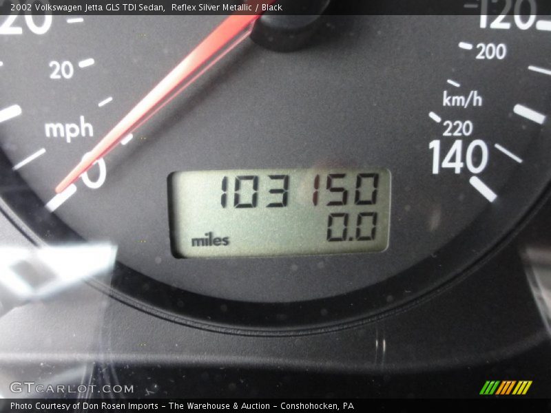 Reflex Silver Metallic / Black 2002 Volkswagen Jetta GLS TDI Sedan