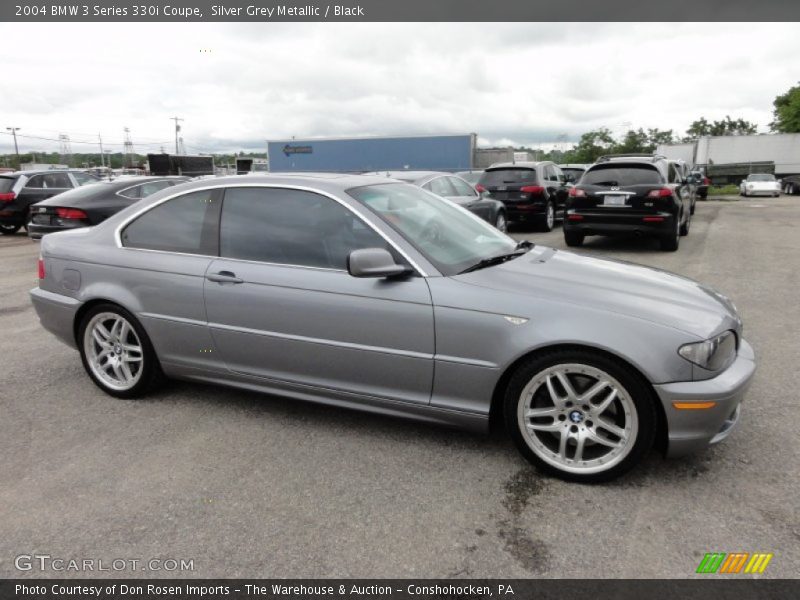 Silver Grey Metallic / Black 2004 BMW 3 Series 330i Coupe