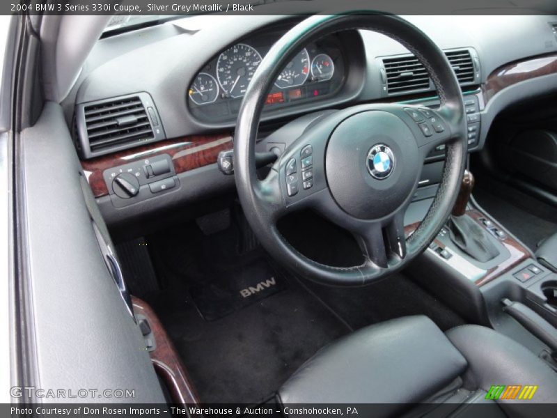 Silver Grey Metallic / Black 2004 BMW 3 Series 330i Coupe
