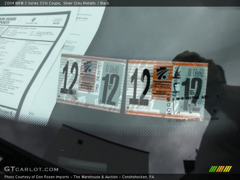 Silver Grey Metallic / Black 2004 BMW 3 Series 330i Coupe