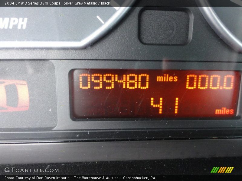 Silver Grey Metallic / Black 2004 BMW 3 Series 330i Coupe