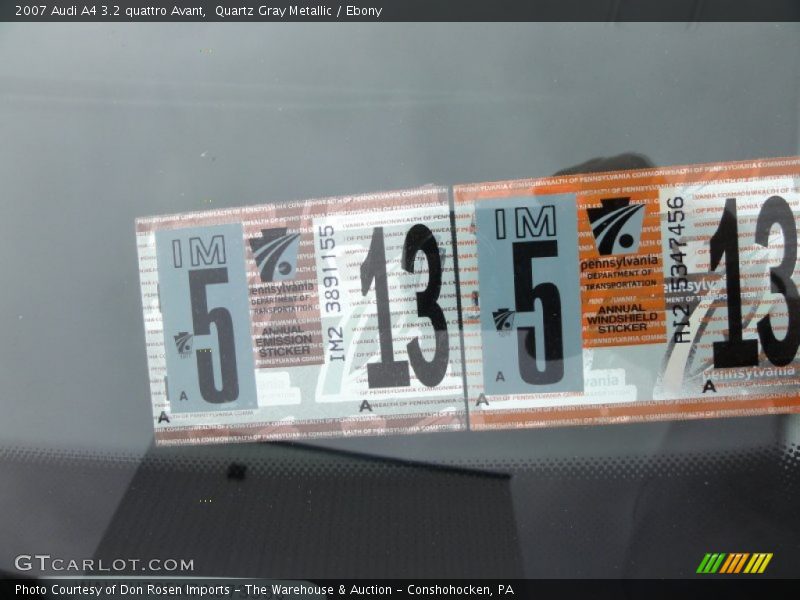 Quartz Gray Metallic / Ebony 2007 Audi A4 3.2 quattro Avant