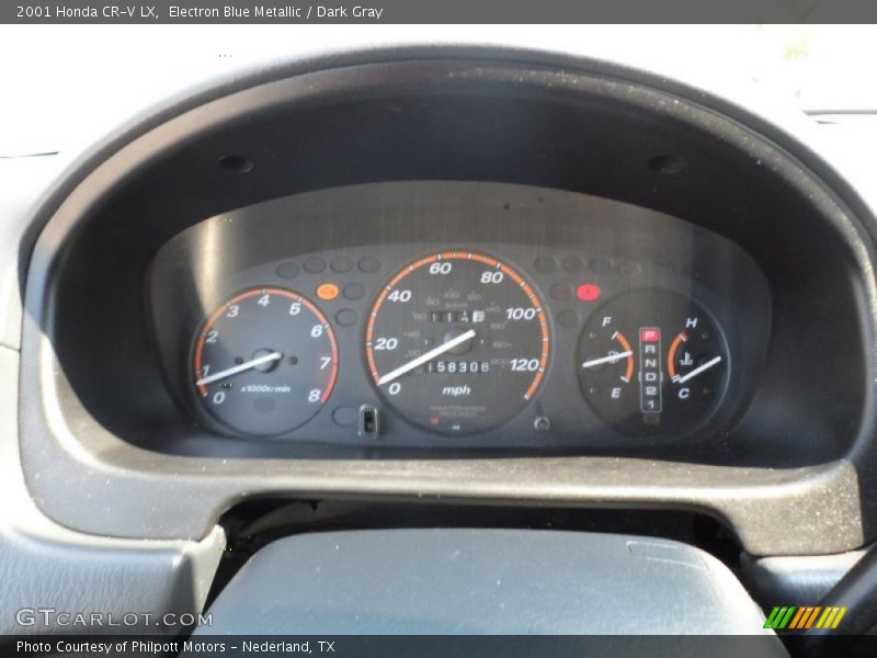 Electron Blue Metallic / Dark Gray 2001 Honda CR-V LX