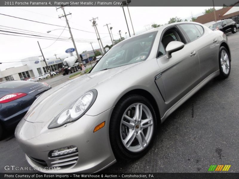 Platinum Silver Metallic / Platinum Grey 2011 Porsche Panamera 4