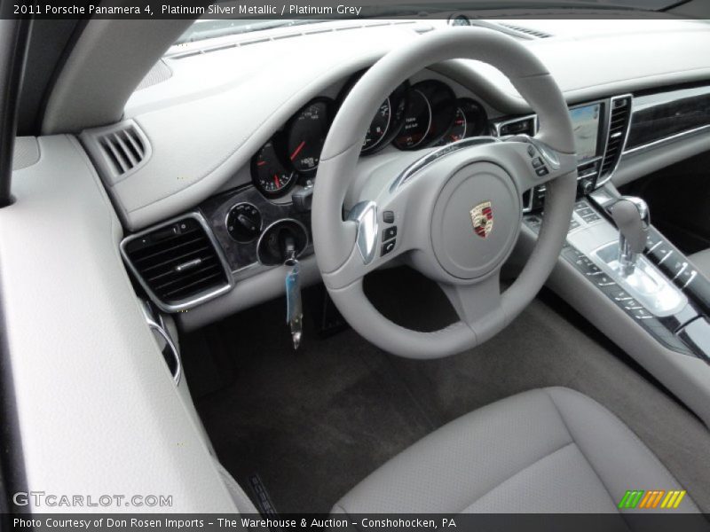 Platinum Silver Metallic / Platinum Grey 2011 Porsche Panamera 4