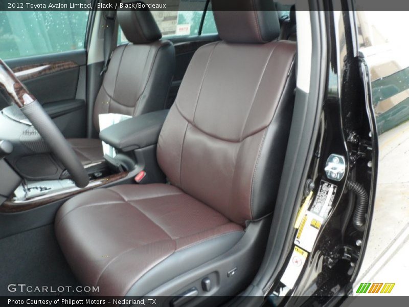  2012 Avalon Limited Black/Bordeaux Interior