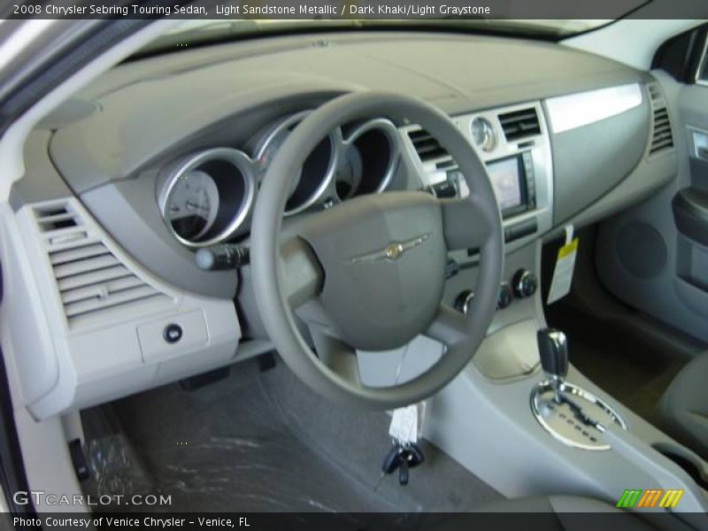 Light Sandstone Metallic / Dark Khaki/Light Graystone 2008 Chrysler Sebring Touring Sedan