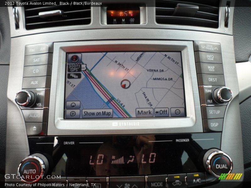 Navigation of 2012 Avalon Limited