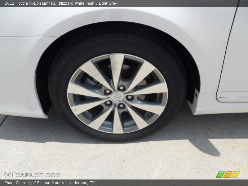 Blizzard White Pearl / Light Gray 2012 Toyota Avalon Limited