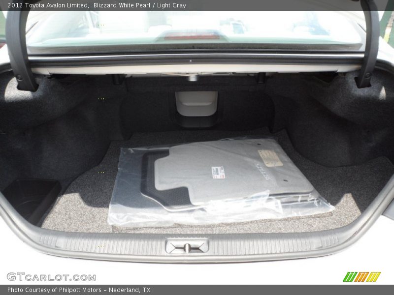 Blizzard White Pearl / Light Gray 2012 Toyota Avalon Limited