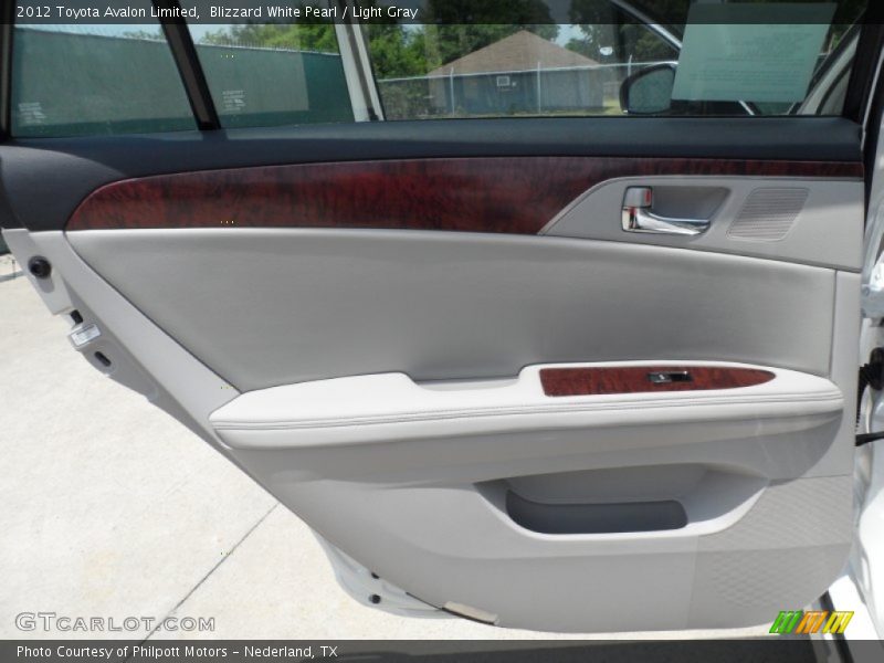 Blizzard White Pearl / Light Gray 2012 Toyota Avalon Limited