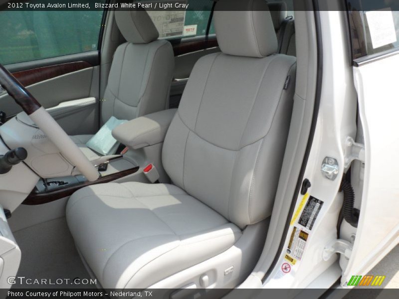 Blizzard White Pearl / Light Gray 2012 Toyota Avalon Limited