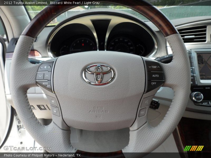 Blizzard White Pearl / Light Gray 2012 Toyota Avalon Limited